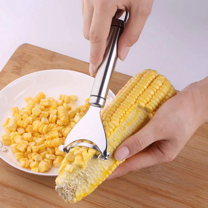 2x Corn Cob Peeler Stainless Steel Thresher Stripper Remover Kitchen Cutter Tool