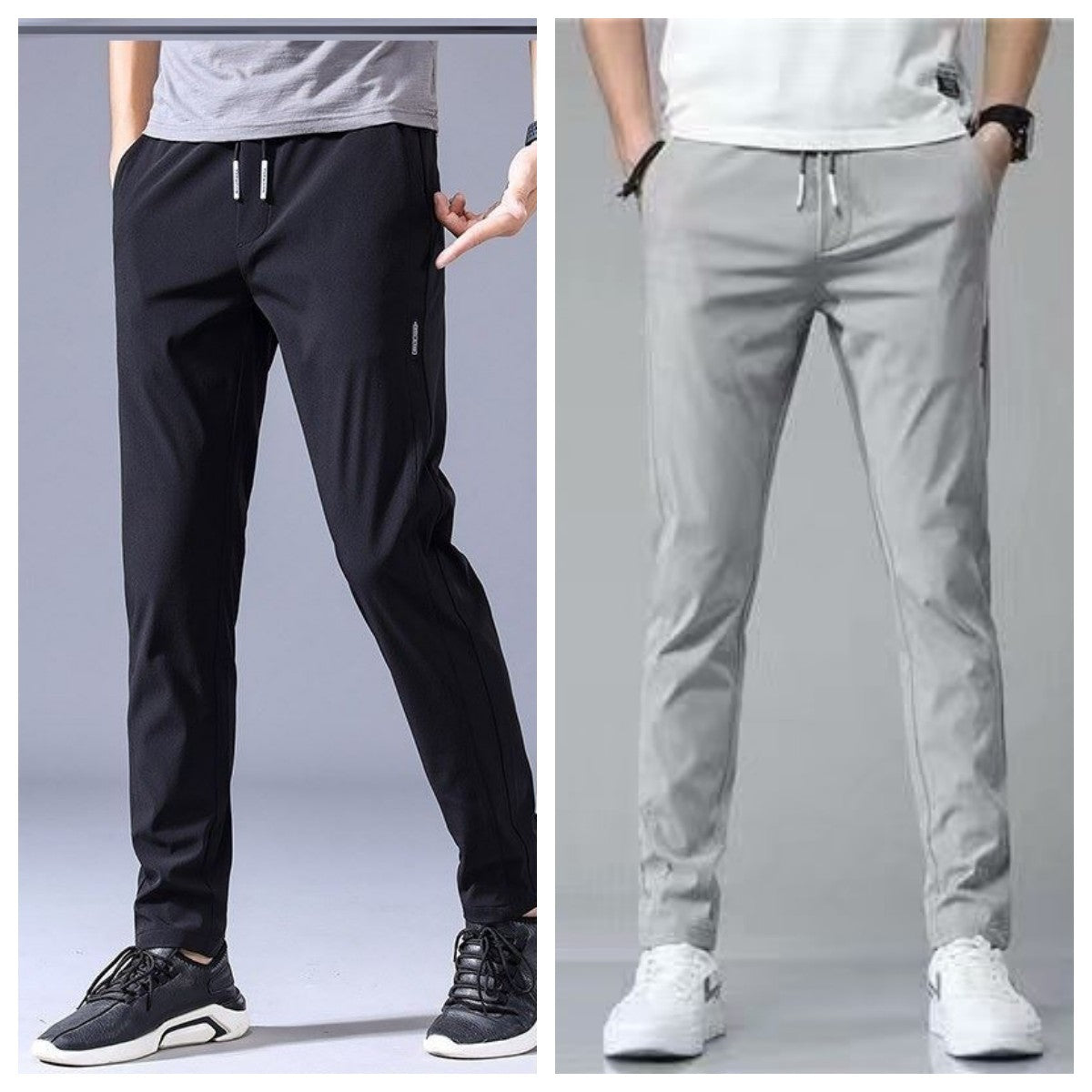 Drawstring Trousers Loose Straight Sweatpants